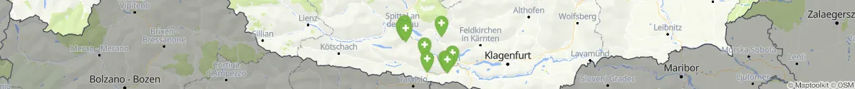 Kartenansicht für Apotheken-Notdienste in der Nähe von Feld am See (Villach (Land), Kärnten)